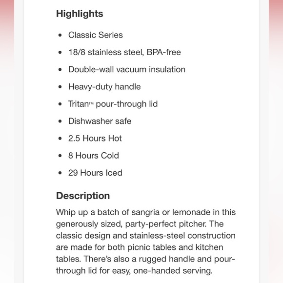 NEW Stanley stay cool 64oz pitcher - Picture 9 of 10